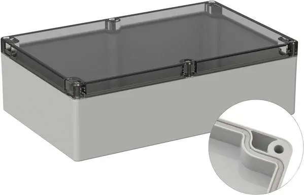 TRU COMPONENTS TC-9065576 Outdoor-Gehäuse 300 x 230 x 85 Polycarbonat Lichtgrau (RAL 7035) 1 St.