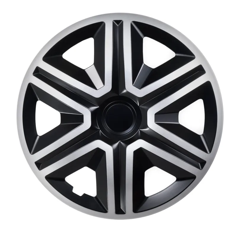 Breit einsetzbar Radkappen 16" NRM ACTION Doublecolor silber/schwarz 4 Stück
