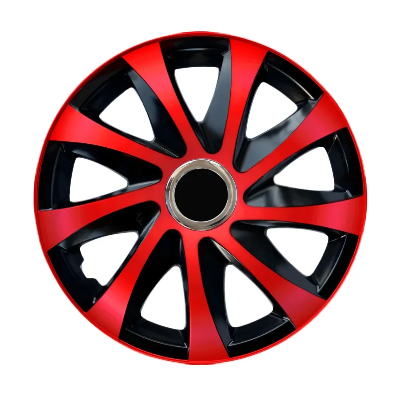 Kompatibel Radkappen 15" NRM DRIFT Extra rot/schwarz 4 Stück