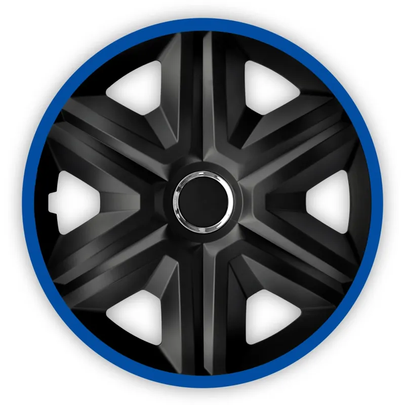 NRM 14-Zoll-Radkappen, universelle Radkappen, einfache Montage, 4 Stück, Schwarz, Blau, zuverlässig