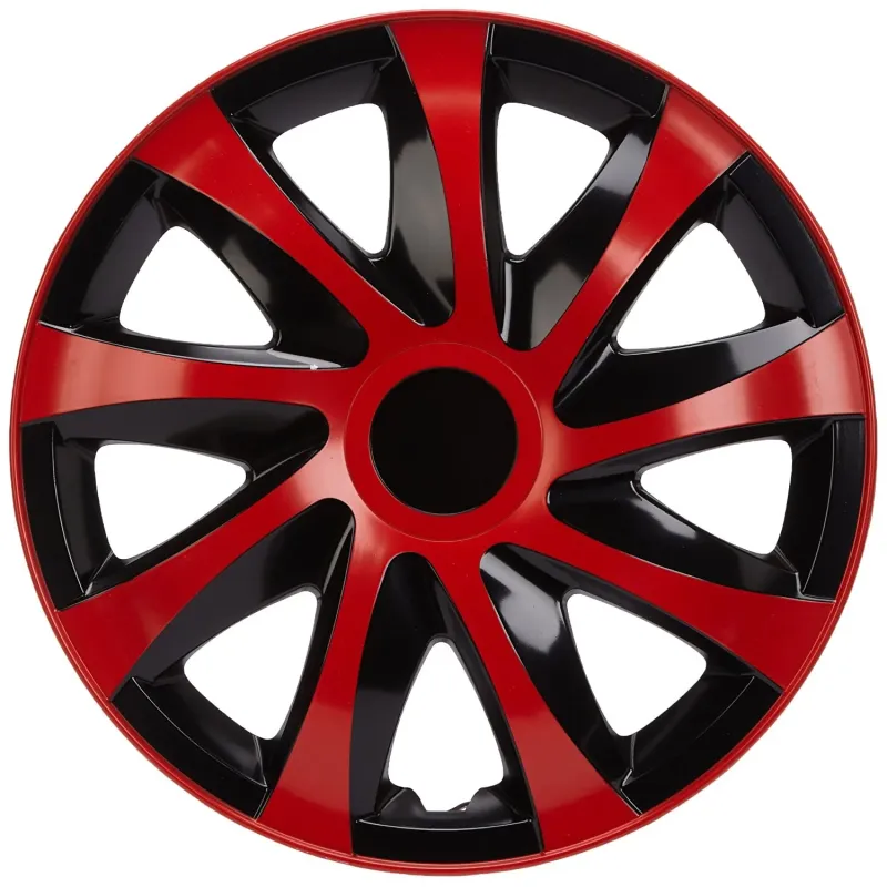 NRM DRACO 15" Kompatibel Radkappen rot/schwarz 4 Stück