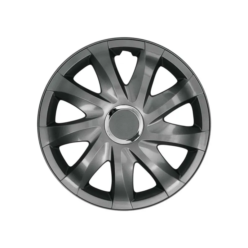 16 '' NRM DRIFT GRAPHIT Radkappen 4 Stück Graphitfarbe