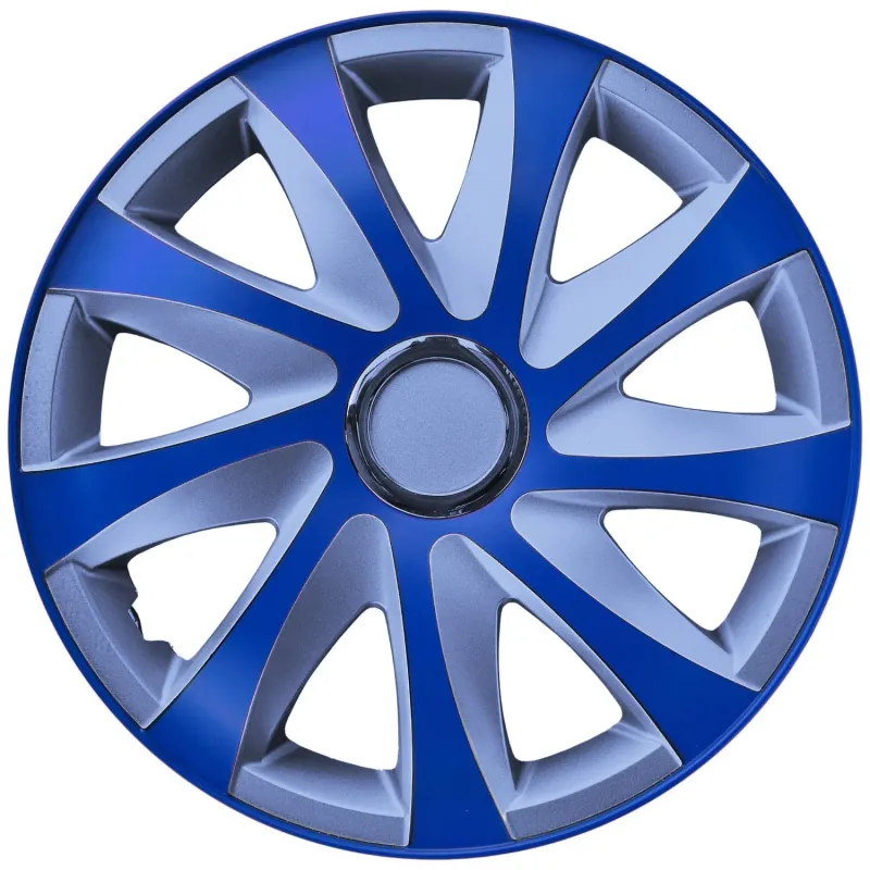 15'' NRM EXTRA DRIFT AZURBLAU SILVER blau-silberne Radkappen 4 Stück