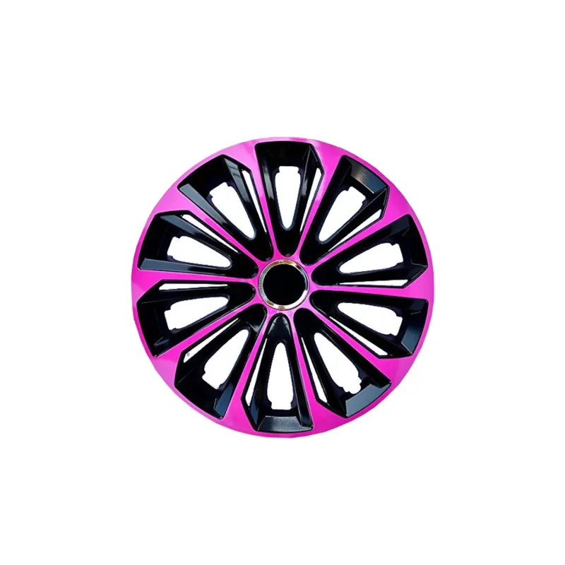 16'' NRM EXTRA STARK ROSA SCHWARZ rosa-schwarze Radkappen 4 Stück