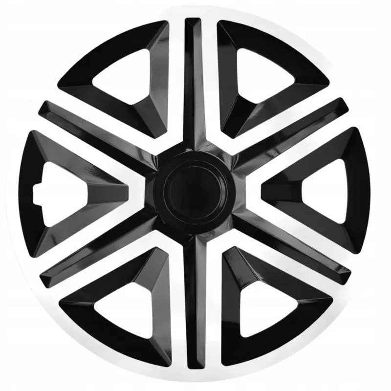 NRM 16 " Radabdeckungen Radkappen Breit einsetzbar Set 4 PCS Weiß Schwarz Witterungsbeständig