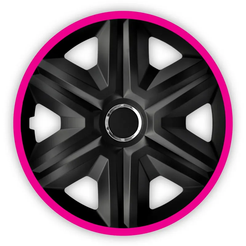 NRM 14" Radkappen Radkappen 4 Stück Breit einsetzbar Auto Einfache Montage Schwarz Rosa