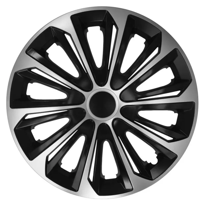 15" NRM STRONG Duocolor Vielseitig Radkappen schwarz/silber 4 Stück