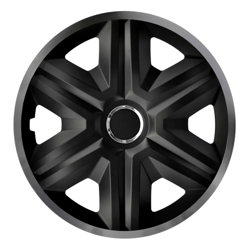 NRM 16" Universal-Radkappen, Nabenkappen, Graphitschwarz, 4 Stück, bruchsicheres ABS
