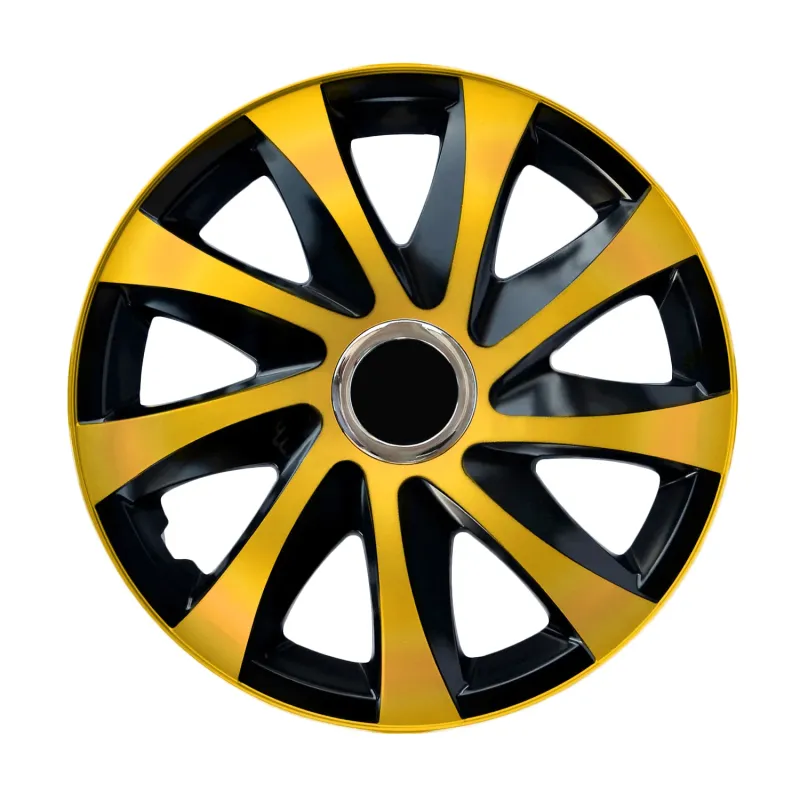 Passend für Radkappen 14" NRM DRIFT Extra gold/schwarz 4 Stück