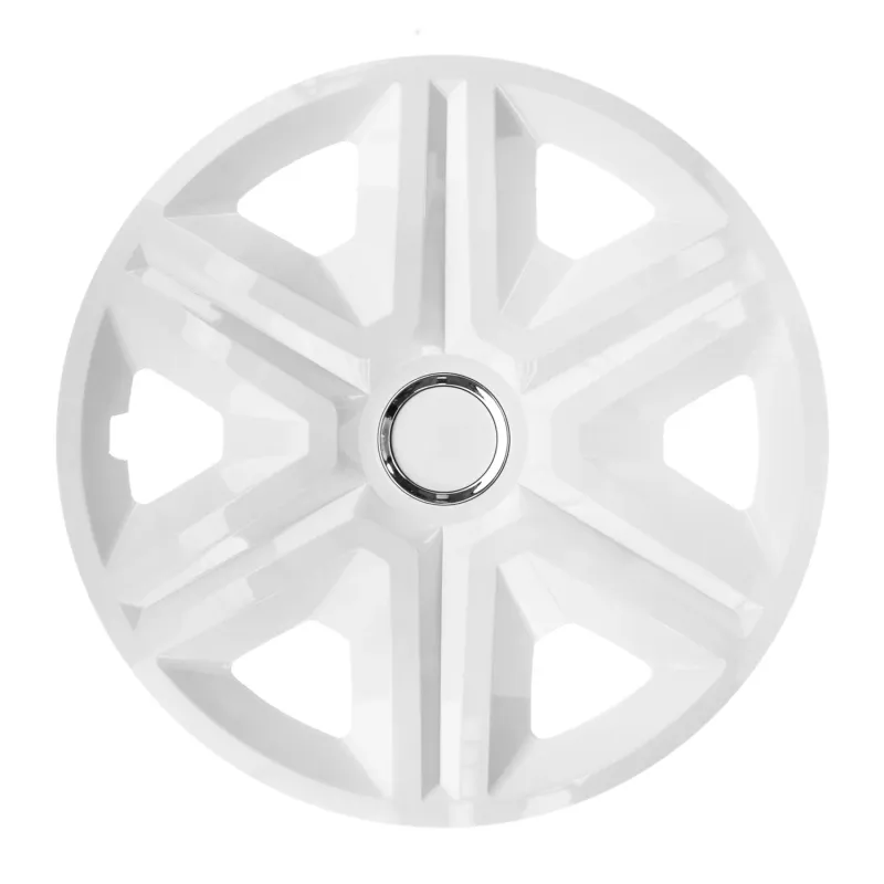 Radkappen Radzierblenden Radblenden - 4 Stück Komplettset - NRM Prompt - Weiß - 14" Zoll inkl. Adapter