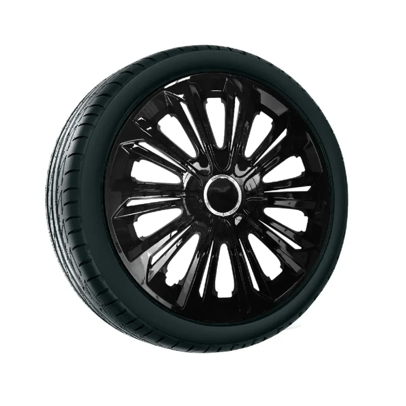 Radkappen 14 Zoll NRM Extra Haltbar Schwarz 4x Radzierblenden