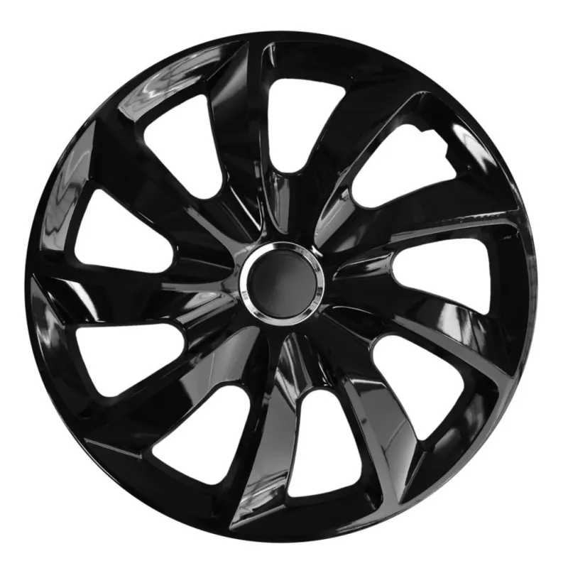 STIG Radzierblenden 4 x Breit einsetzbar Radkappen Schwarz 4er Set (Stig S - 17")
