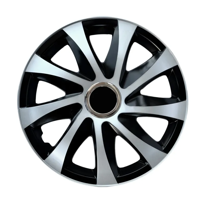 Universell Radkappen 14" DRIFT Extra silber/schwarz 4 Stück