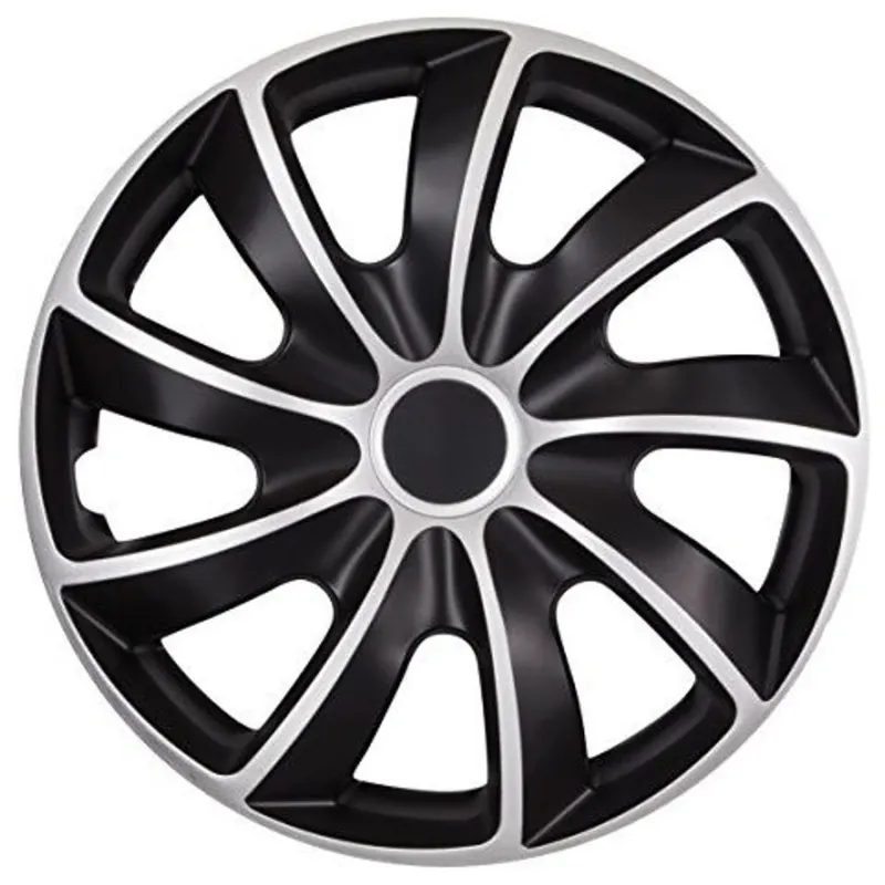 Universell Radkappen 13" NRM QUAD BICOLOR schwarz/silber 4 Stück