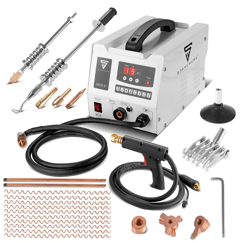 Steelwork Date Spotter CBR-90 ST 3,000 W and 230 V Vernetzt Repair Ausbeitl-Set / Dellenlifter / Point Welding Device / Du...