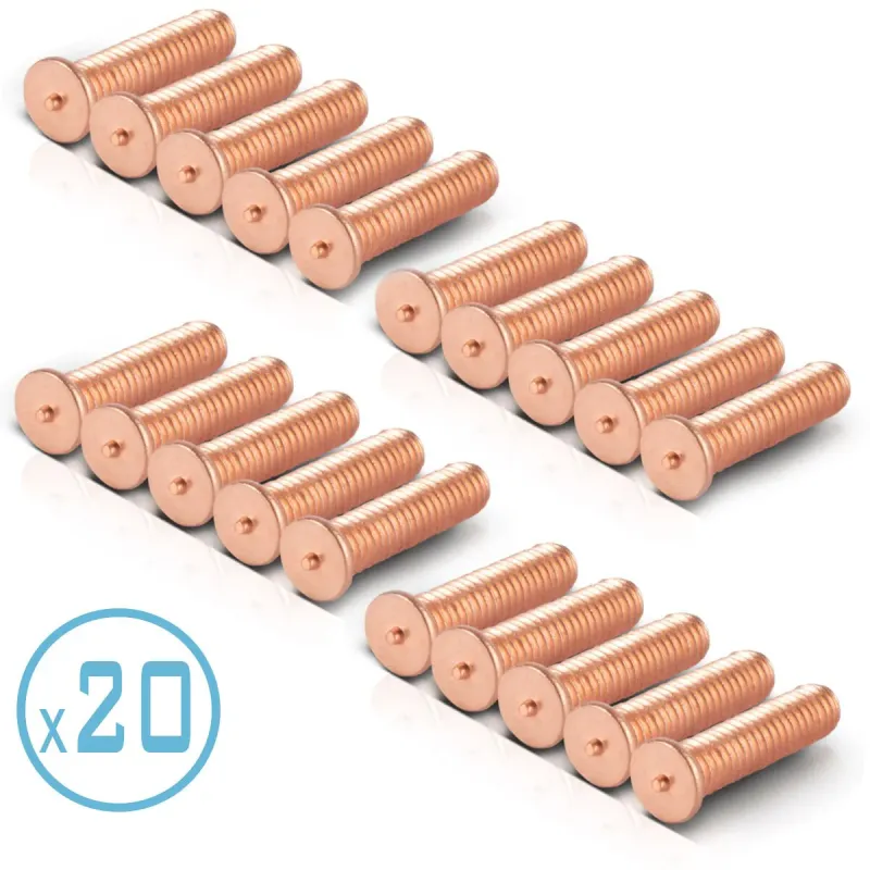 Steelworks welding bolt M4X18 thread 20s set, vernetzt repair accessories desolation spotters | Dellenliftter | Point weld...