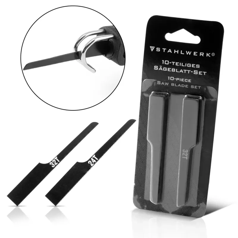 Steelworks 10-part set Set Sow Sow blades compressed air stitch saws and sheet Metall saws use car area as well as body or...