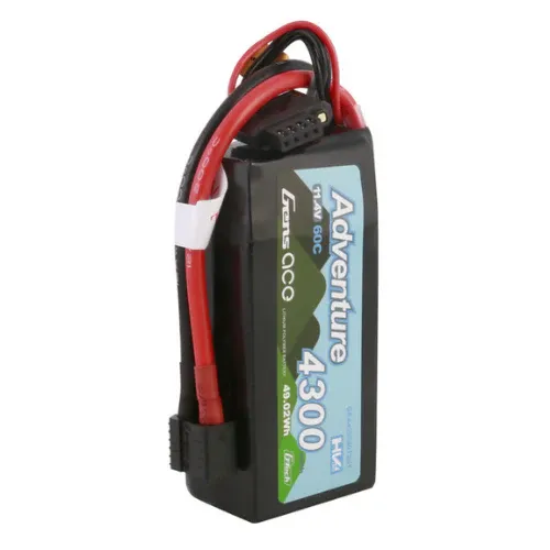 AGM-Technologie Gens Ace 4300mAh 3S1P 11.4V Adventure High Voltage G-Tech Lipo Battery Deans And XT60 Adapter GEA433S60T3GT
