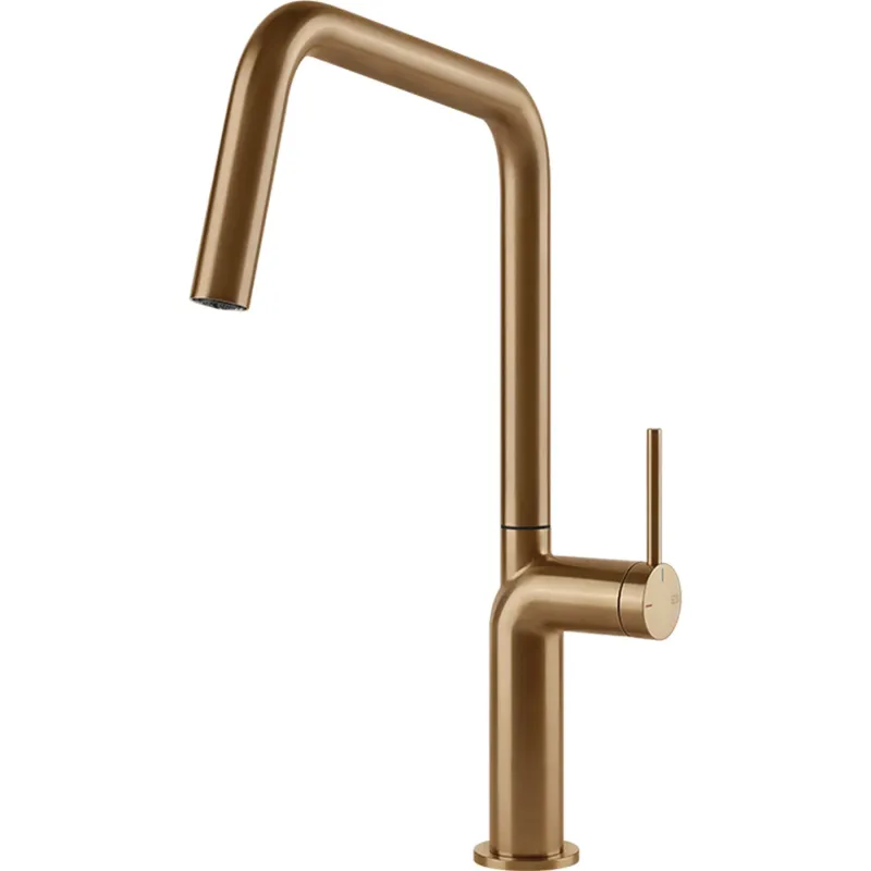 GESSI: Hochdruck- Einhebelmischbatterie STILA, Mischbatterie, Antikmetall Metallic 17873 22 cm für Winterbetrieb