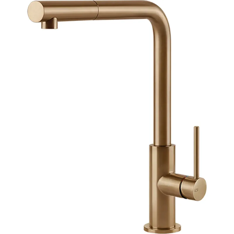 Start-Stopp GESSI: Hochdruck- Einhebelmischbatterie DELIA, Mischbatterie, Bronzefarben Metallic 17886 21,8 cm
