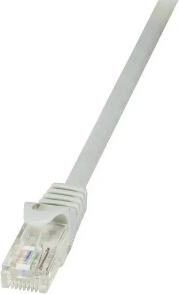 LogiLink CP2012U RJ45 Netzwerkkabel, Patchkabel CAT 6 U/UTP 0.25 m Grau mit Rastnasenschutz 1 St.