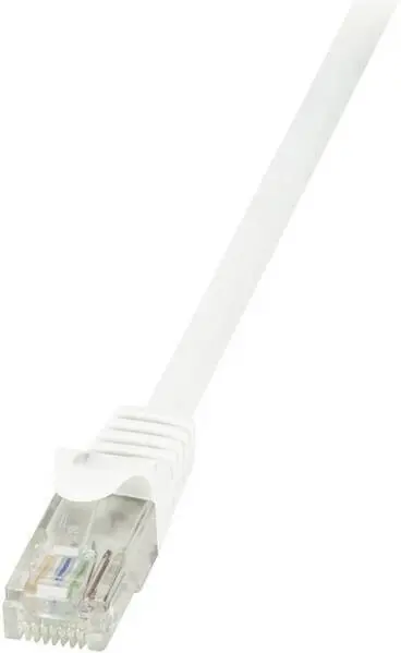 LogiLink CP2051U RJ45 Netzwerkkabel, Patchkabel CAT 6 U/UTP 2.00 m Weiß mit Rastnasenschutz 1 St.