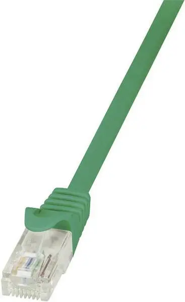 LogiLink CP2055U RJ45 Netzwerkkabel, Patchkabel CAT 6 U/UTP 2.00 m Grün mit Rastnasenschutz 1 St.