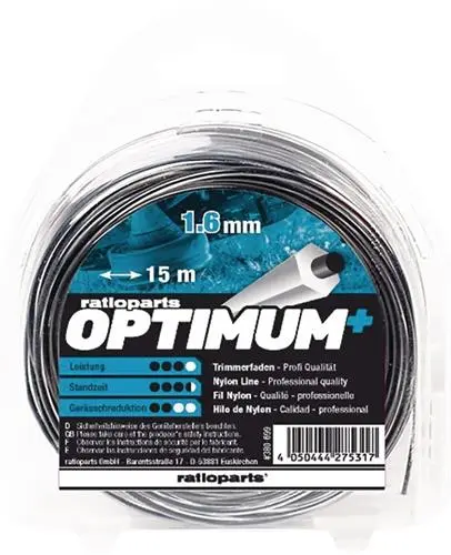RATIOPARTS Nylonfaden Optimum Fadenstärke 1,6mm Fadenlänge 15m RATIOPARTS