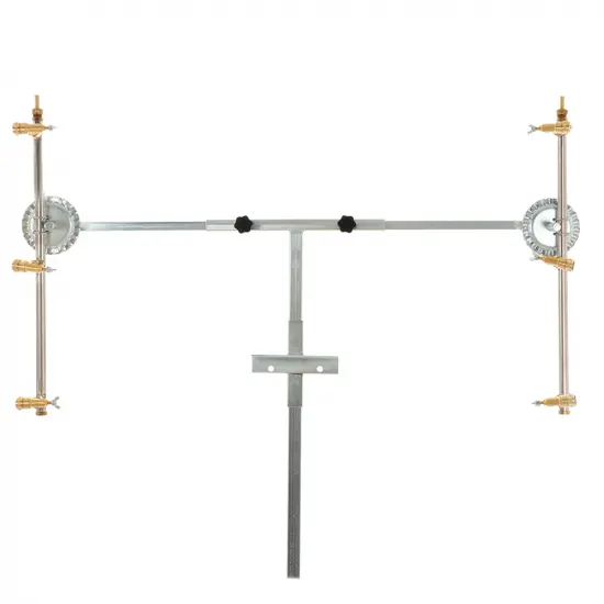 Spritzbalken aus Edelstahl mit Flügelmuttern aus Messing 3+3, Sprühbalken