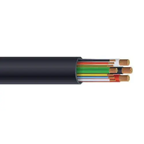 4/3C + 18/6C 8 AWG Ground Type TC/TC-ER-JP Generator Cable Schwarz