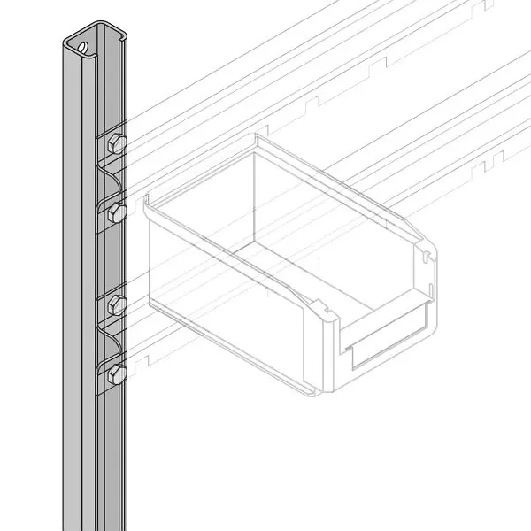 BITO C-Wandprofil 1000 verzinkt Set 5928