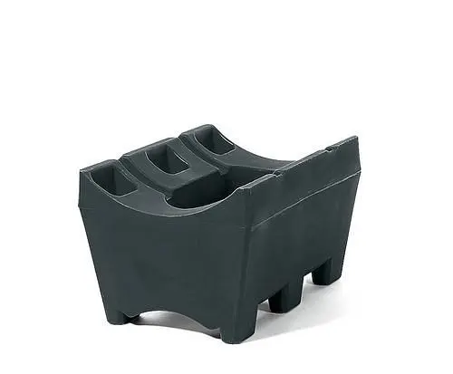 DENIOS Fassbock aus Polyethylen (PE) für 1 Fass à 60 oder 200 Liter anthrazit-schwarz 114904