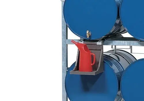 DENIOS Kannenträger aus Polyethylen (PE) für die liegende Fasslagerung 114902