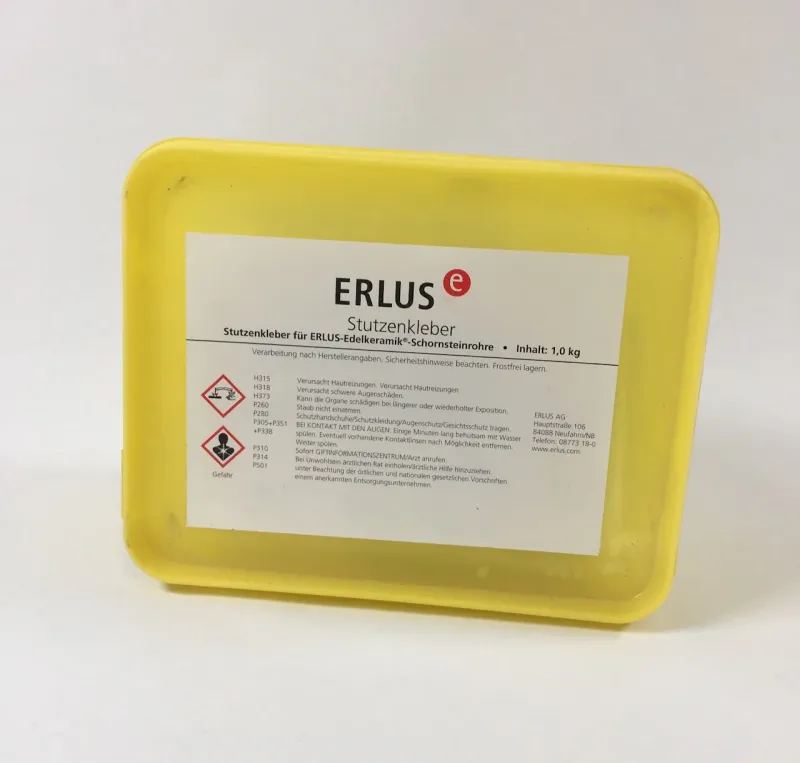 Säurekitt 1 kg zur Verbindung von Schamotte-Schornsteinrohren | Hochleistung | Wetterfest